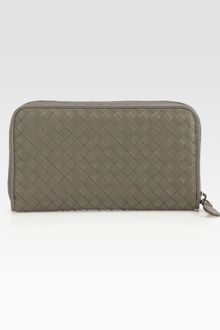 Bottega Veneta Woven Zip-around Wallet - Lyst
