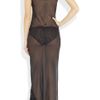 Carine Gilson Laceappliquéd Silkmousseline Chemise in Gray - Lyst