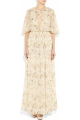 Chloé Floral-Print Silk-Mousseline Gown