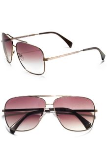 Giorgio Armani Metal Aviator Sunglasses - Lyst