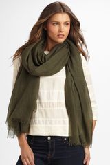 Jean Colonna Wide Cashmere Woven Shawl