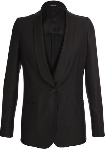  Woven Silk Tuxedo Jacket 