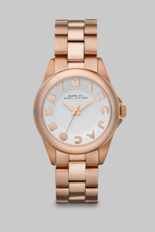 Marc By Marc Jacobs Logo Embellished Stainless Steel Watch/rose Goldtone Ip - Lyst