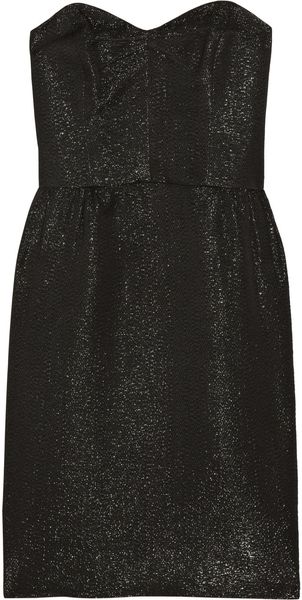Milly Metallic Strapless Mini Dress - Lyst