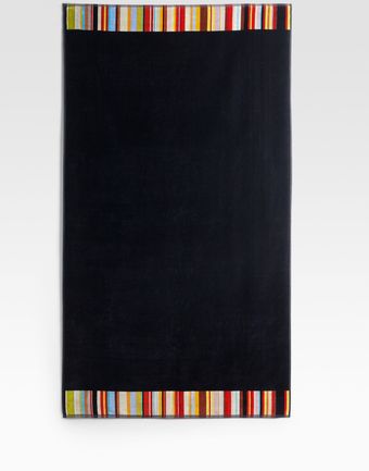  Stripe-trim Beach Towel 