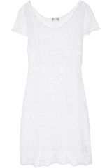 Philosophy di Alberta Ferretti Crocheted Cotton Mini Dress
