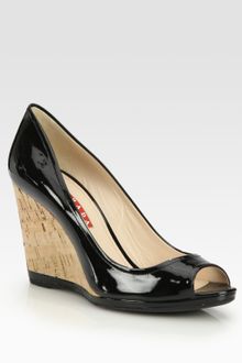 Prada Wedge Sandals - Lyst