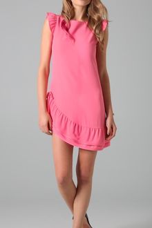 RED Valentino Short Sleeve Dress with Ruffle Hem - Lyst