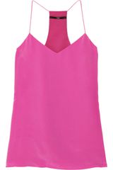Tibi Silk-crepe Racer-back Tank