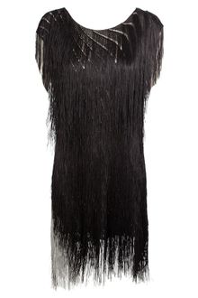 Tim Ryan Fine Fringed Knit Dress - Lyst