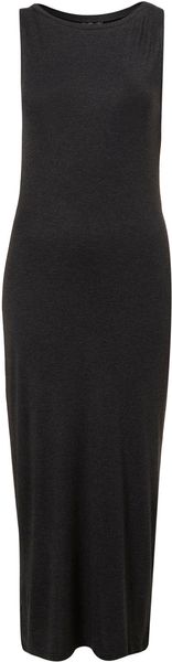 Topshop Charcoal Tank Midi Dress - Lyst