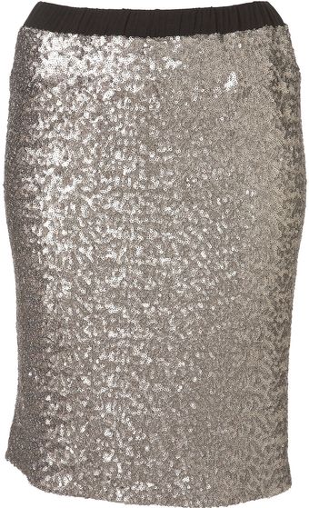 Topshop Sequin Pencil Skirt By Love** - Lyst