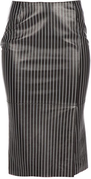 Dolce & Gabbana Archive Leather Pencil Skirt - Lyst