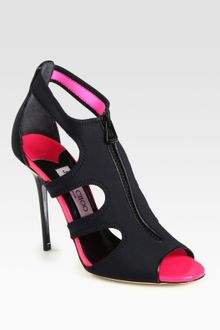 Jimmy Choo Denton Spandex Zip-Up Sandals - Lyst