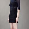 Markus Lupfer Net Detail Fitted Dress in Black - Lyst