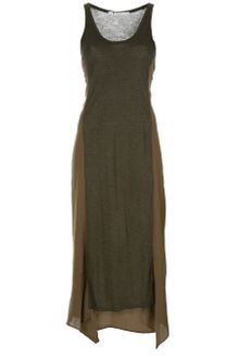 T By Alexander Wang Panelled Drape Back Dress - Lyst