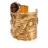 Yves Saint Laurent Wide Cuff Bracelet in Gold - Lyst