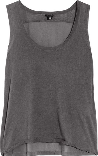  Chiffon-Back Cotton Tank 