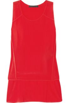 Alexander Wang Enzyme Racer-back Silk Tank - Lyst