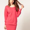 Asos Collection Asos Knitted Dress with Scoop Neck in Pink - Lyst