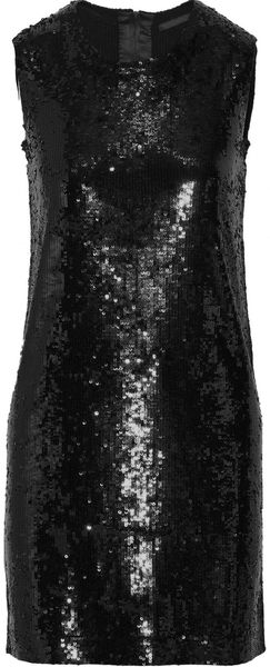 Donna Karan New York Sequined Cashmere and Silk-blend Dress - Lyst