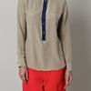 Equipment Ava Tricolour Blouse in Brown (taupe) - Lyst