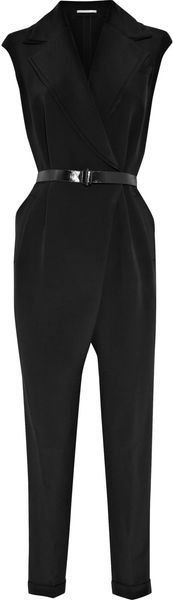 Alessandra Rich Belted Marocaine-silk Jumpsuit - Lyst