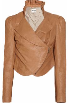 Alice By Temperley Camile Cropped Leather Jacket - Lyst