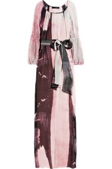 Amanda Wakeley Belted Silk-chiffon Maxi Dress - Lyst