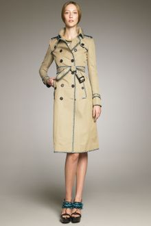 Burberry Prorsum Whipstitch-trim Trenchcoat - Lyst