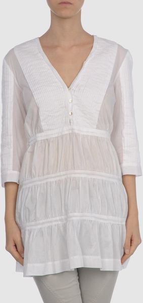 Calvin Klein Jeans Blouse in White - Lyst
