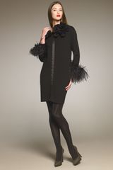 Lanvin Feather & Floral-embellished Coat