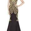 Marchesa Embellished SilkCrepe Gown in Gold (black) - Lyst