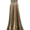 Marchesa Embellished Metallic Organza Gown in Gold - Lyst