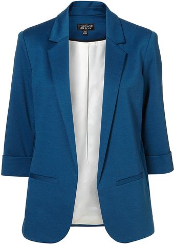 Topshop Kingfisher Ponte Blazer - Lyst