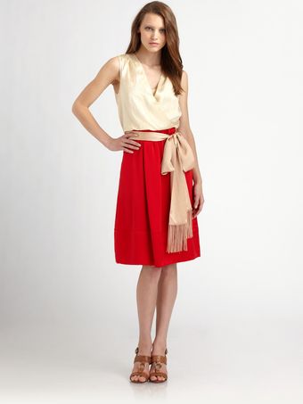 Tory Burch Darya Colorblocked Dress - Lyst