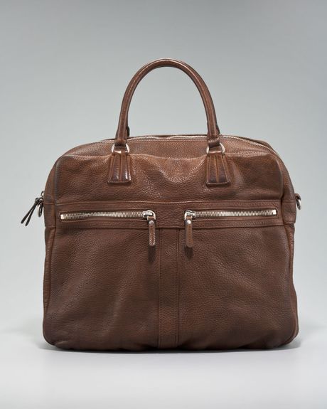 Brunello Cucinelli Bison Computer Bag in Brown for Men (chocolate) - Lyst