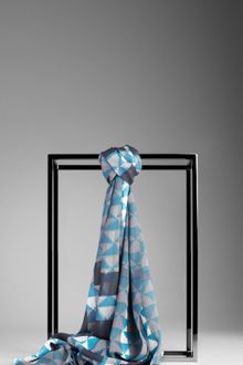 Burberry Geometric Print Check Scarf - Lyst