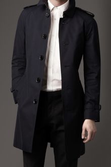 Burberry Cotton Gabardine Trench Coat - Lyst