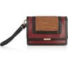 Burberry Prorsum Woven Raffia and Leather Wristlet Clutch in Black - Lyst