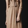 Burberry Prorsum Beaded Silk Crépon Dress in Brown (foundation) - Lyst
