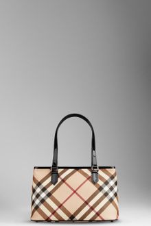 Burberry Small Nova Check Tote - Lyst