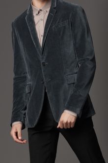 Burberry Two Button Velvet Blazer - Lyst
