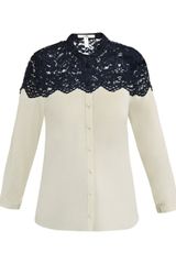 Erdem Casy Lace Yoke Blouse