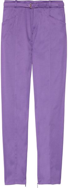 Gucci Stretch Cottontwill Cropped Pants in Purple (lilac) - Lyst