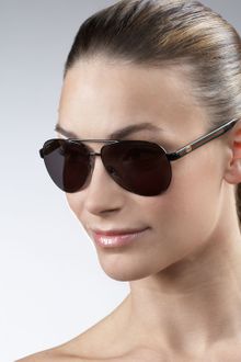 Gucci Logo-stripe Aviator Sunglasses - Lyst