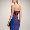 Hervé Léger Strapless Colorblock Bandage Dress in Blue (amethystcombo) - Lyst