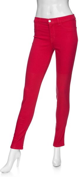 J Brand Mayheim Half Coated Highrise Skinny: Fuschia in Pink - Lyst