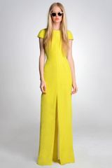 Jenni Kayne Cap Sleeve Yellow Gown