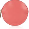 Jil Sander Circle Leather Clutch in Pink (coral) - Lyst